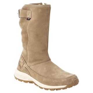 Jack Wolfskin Winterstiefel Queenstown Texapore - Lederstiefel, seitlicher Reißverschluss - cookiebraun Damen